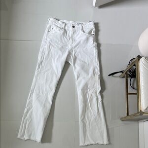 AG Adriano Goldschmied Women's Straight Leg White Jeans